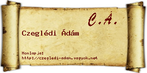 Czeglédi Ádám névjegykártya
